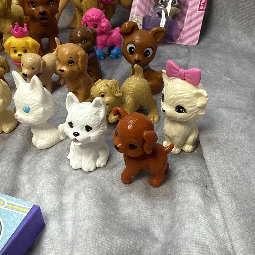 Huge Lot Of Barbie Chelsea 30 Pets Dogs Cats Pony & House Accessories Brushes